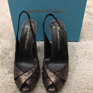 Jean Michel Cazabat size 37.5 heels, bronze/black